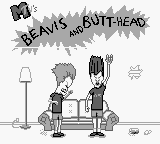 Beavis and Butt-head title screen for GameBoy